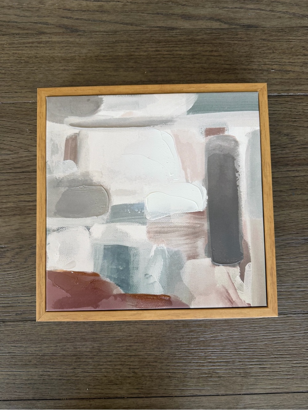 Abstract Neutral Toned Framed Canvas Art